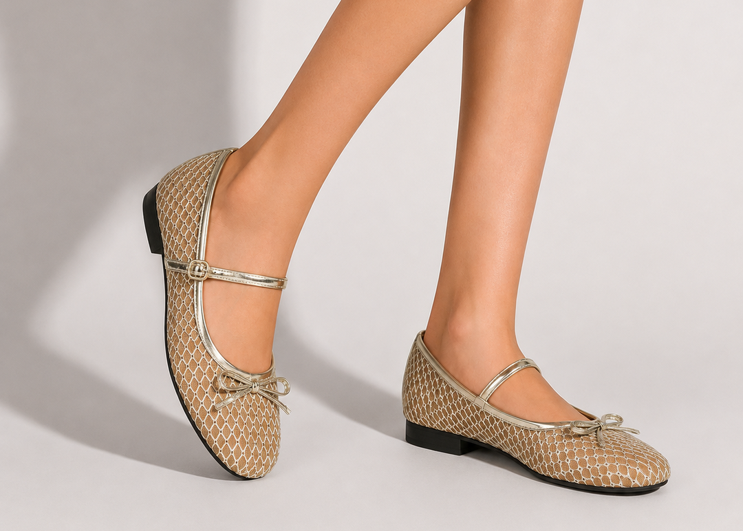 Slip on shimmer ballet