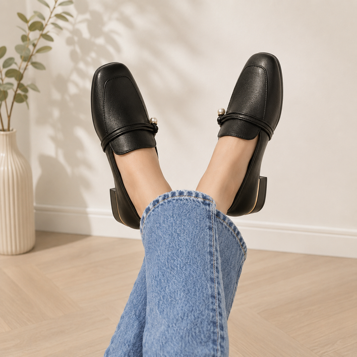 Premium Loafers with Pearl Charm