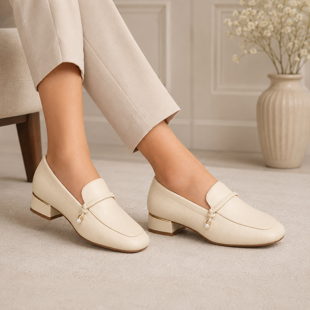 Premium Loafers with Pearl Charm