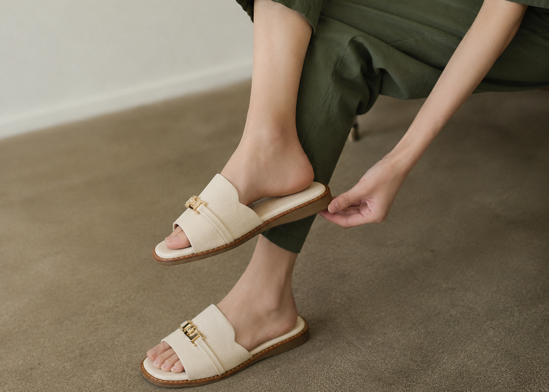 Premium Textured Slip-On Flat