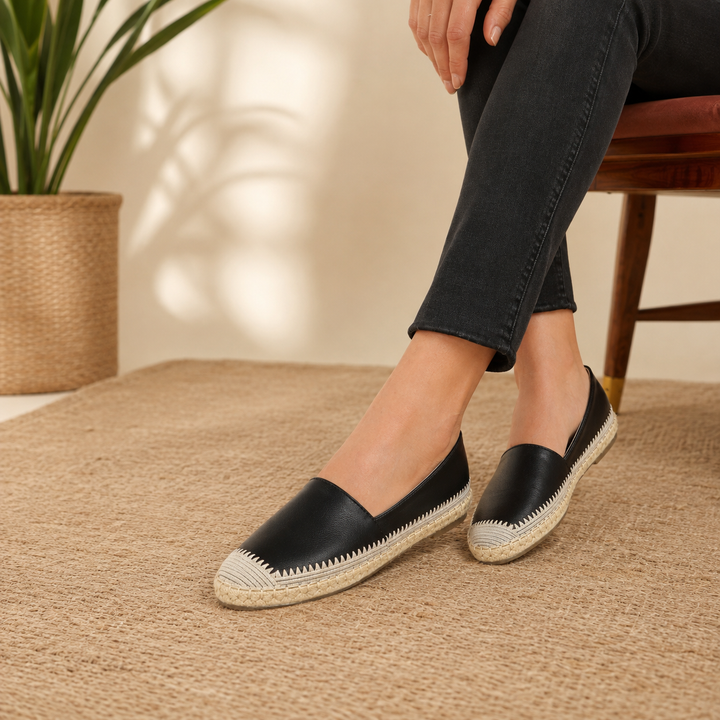 Espadrille Flats with Handcrafted Stitch