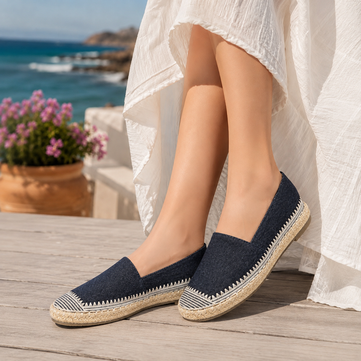 Espadrille Flats with Handcrafted Stitch