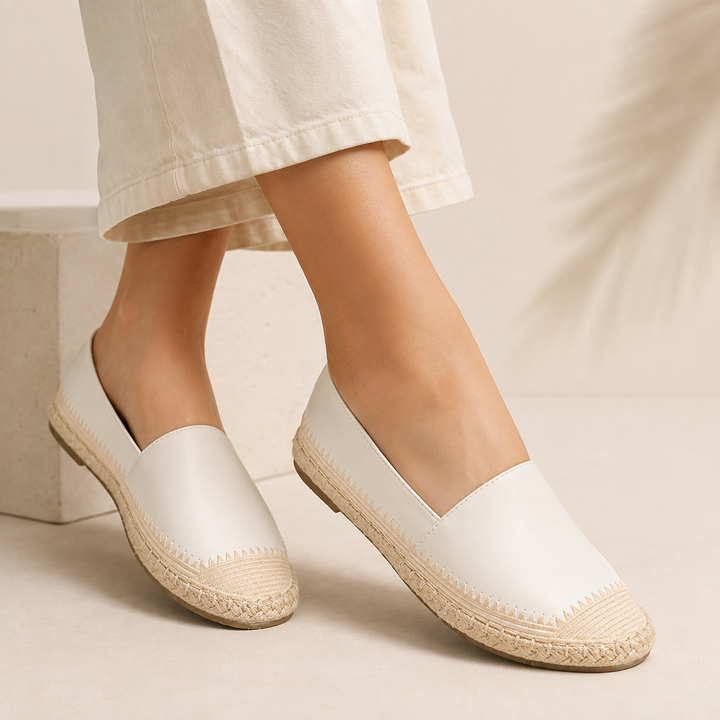 Espadrille Flats with Handcrafted Stitch