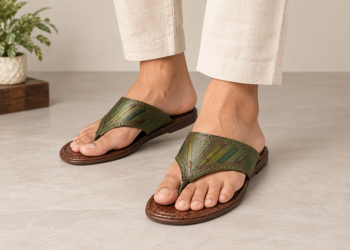 Premium Handcrafted Leather Kolhapuri Toe-Ring Sandals
