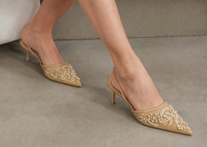 Aurelia Beaded Mesh Mule