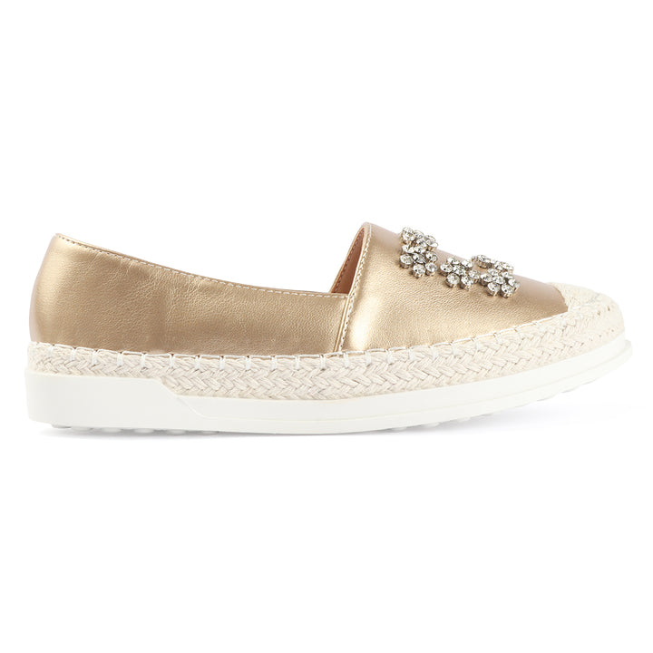 Gold Embellished Espadrille