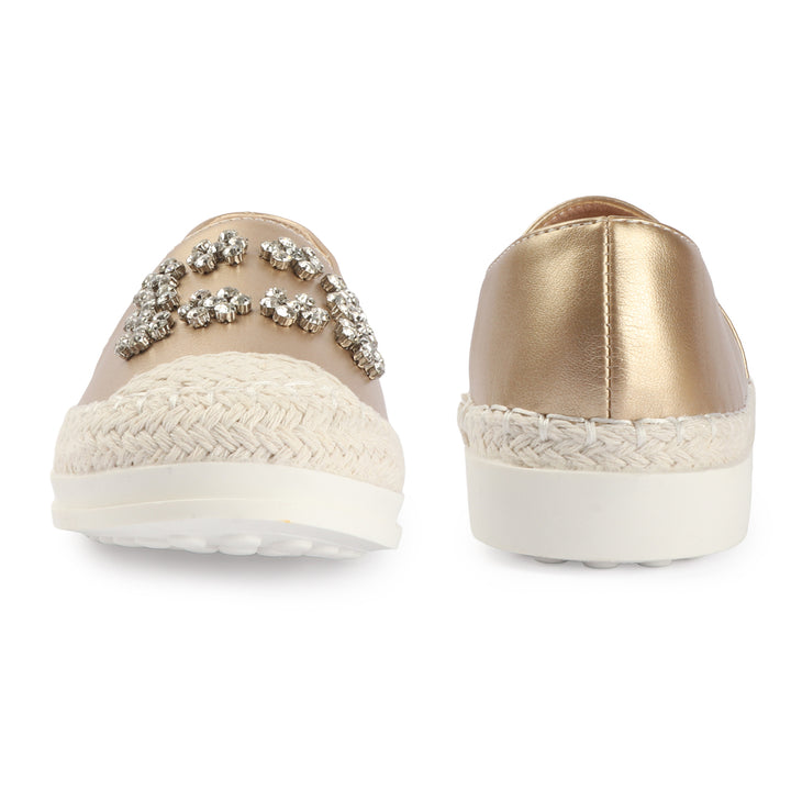 Gold Embellished Espadrille