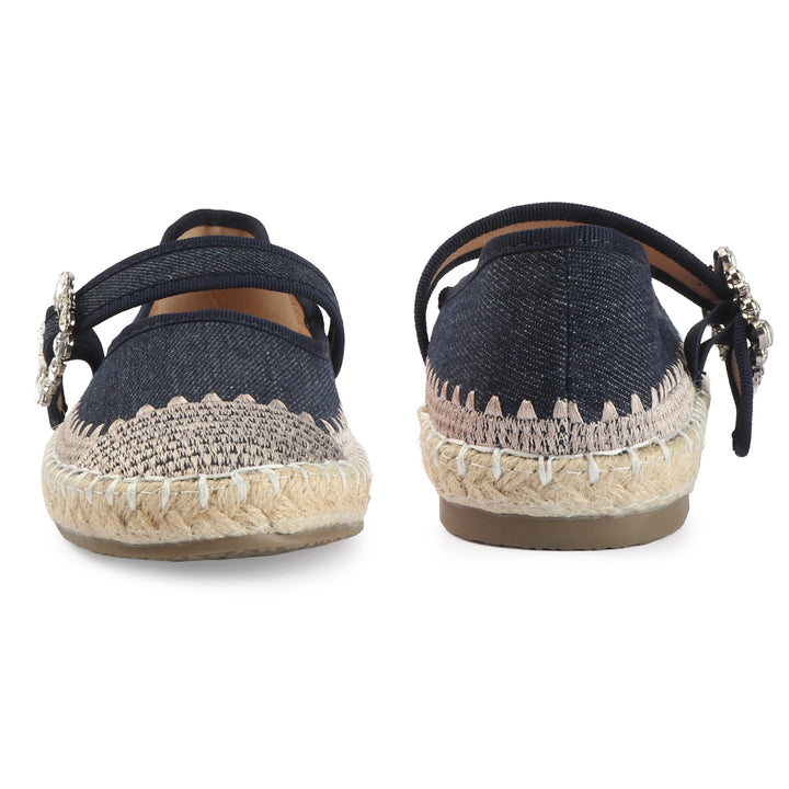 Espadrille Flats with Statement Buckle