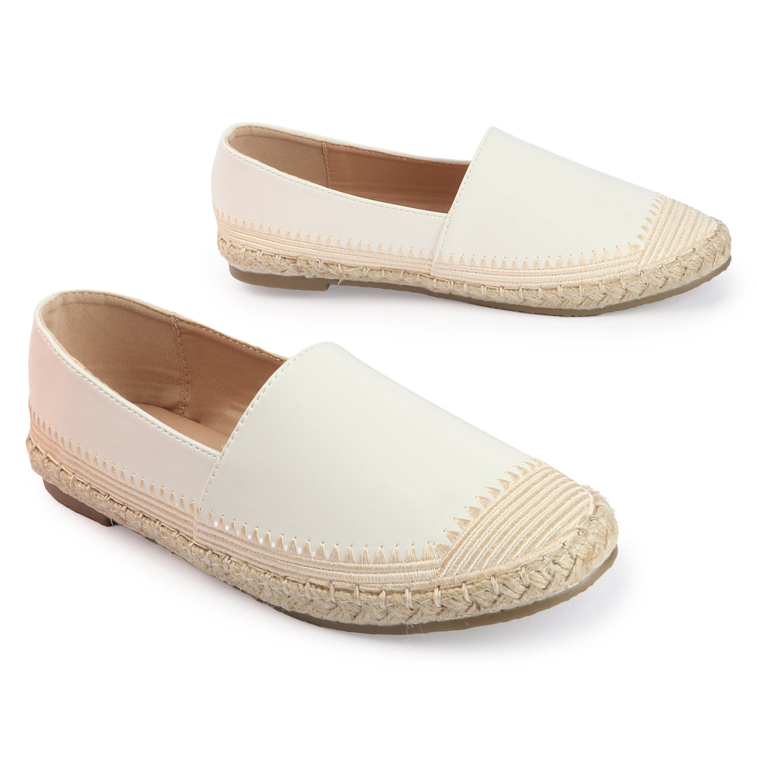 Espadrille Flats with Handcrafted Stitch