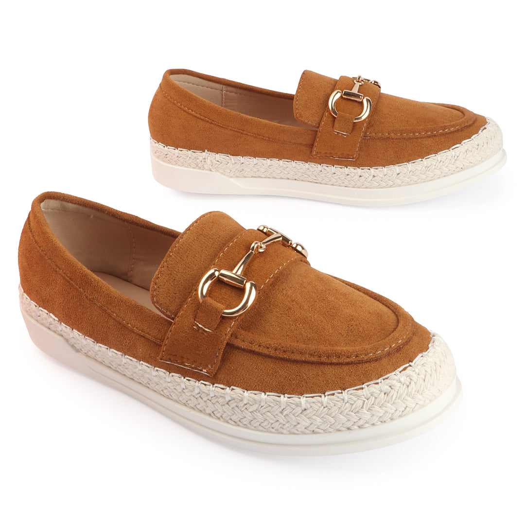 Elegant Suede Espadrille Loafers