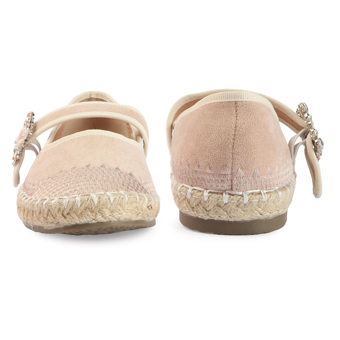 Espadrille Flats with Statement Buckle