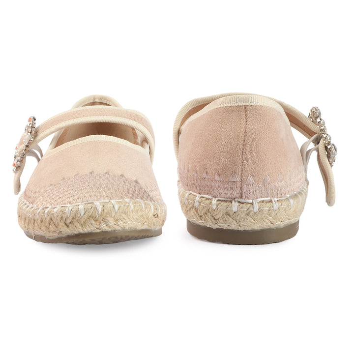 Espadrille Flats with Statement Buckle