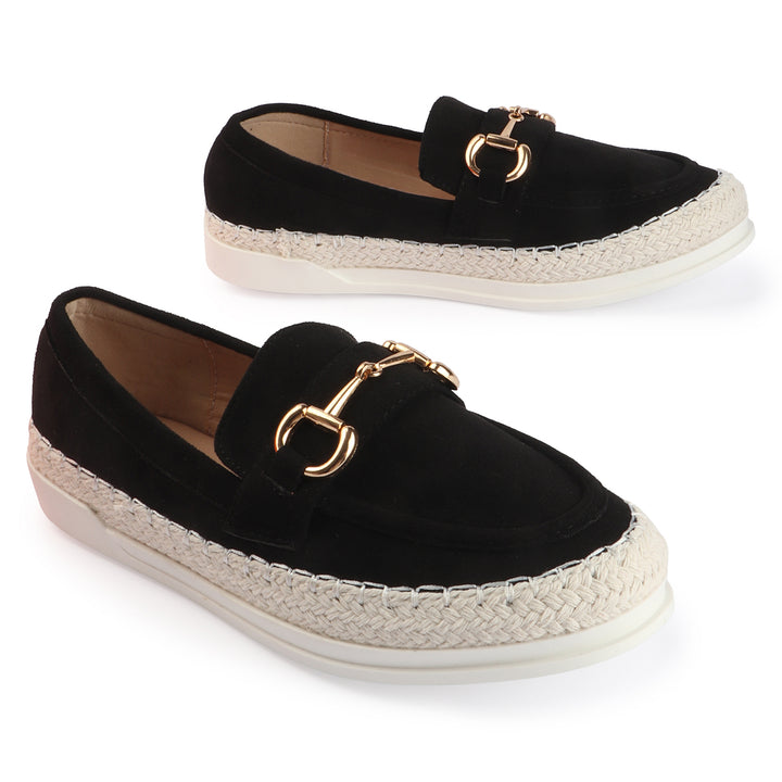 Elegant Suede Espadrille Loafers