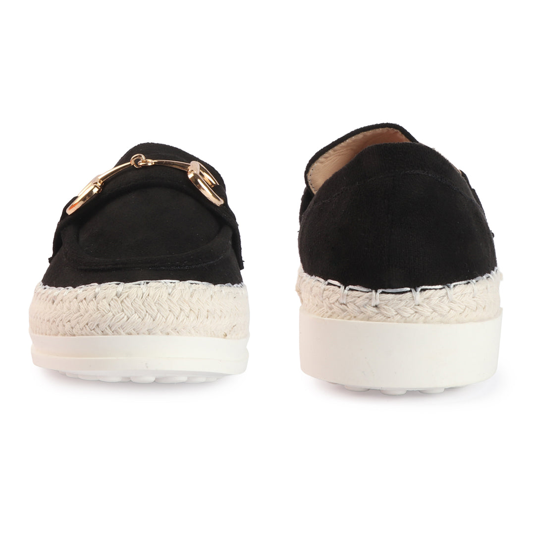 Elegant Suede Espadrille Loafers