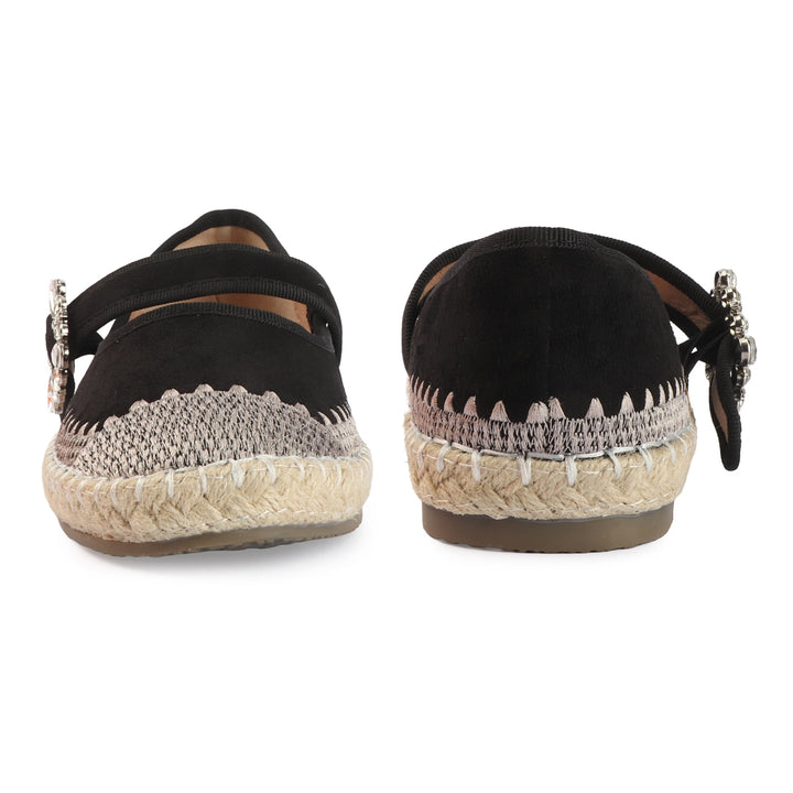 Espadrille Flats with Statement Buckle