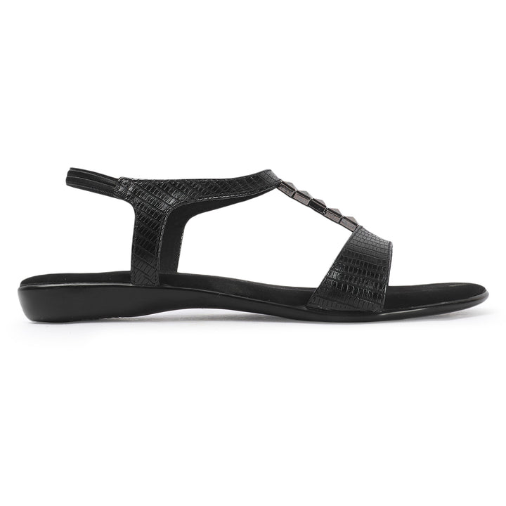 T Strap Flat with Sling Back