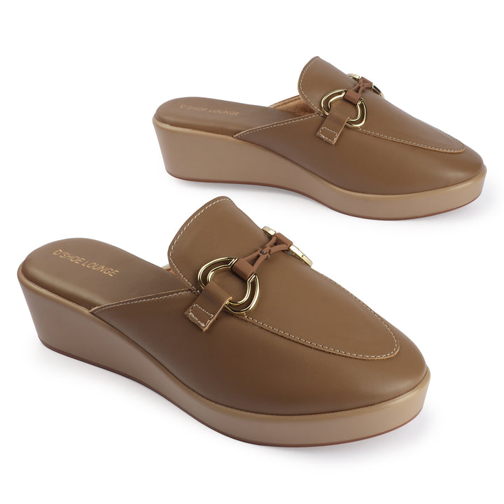 Low Wedge Heel Buckle Detail