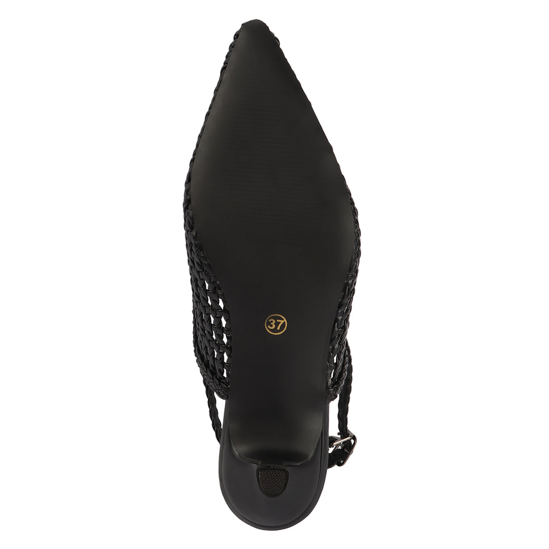 Elegant Basket-Weave Heels