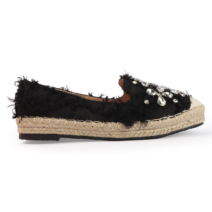 Espadrille with Crystal Detailing