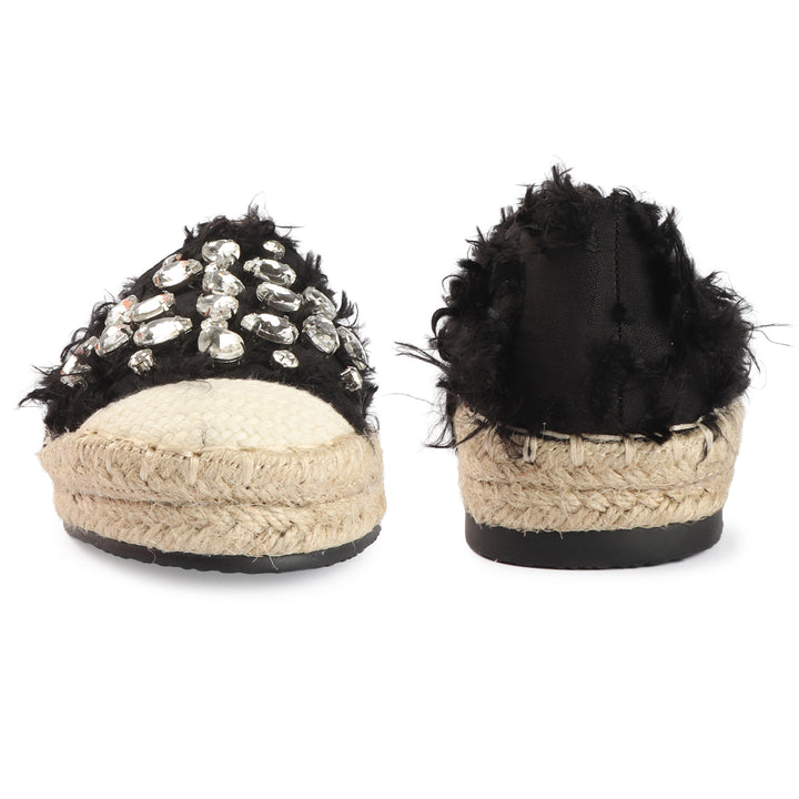 Espadrille with Crystal Detailing