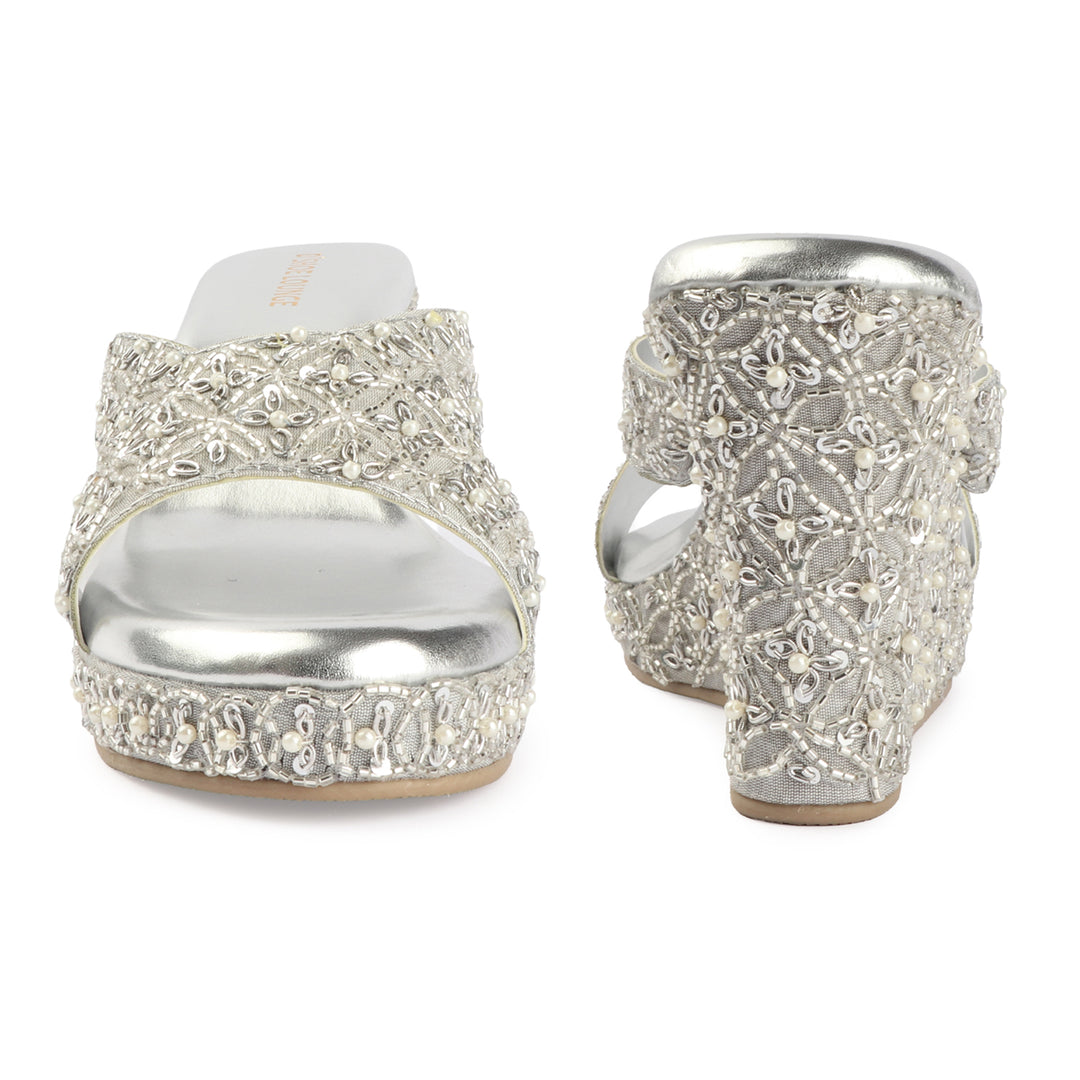 Embellished Wedge Heels