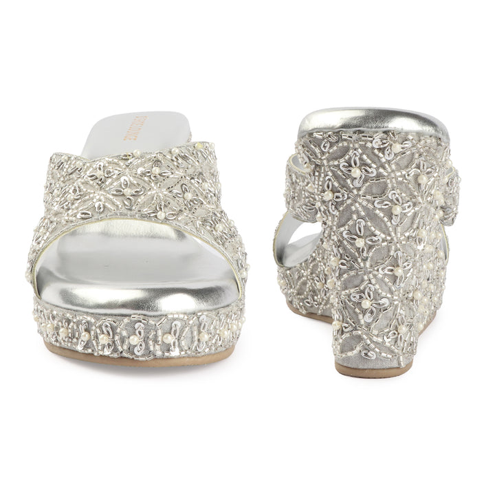 Embellished Wedge Heels