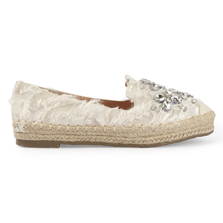 Espadrille with Crystal Detailing