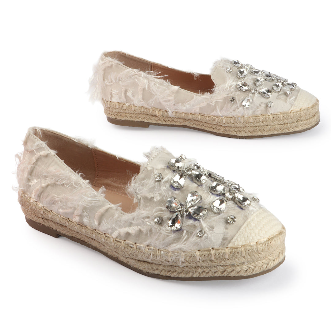 Espadrille with Crystal Detailing