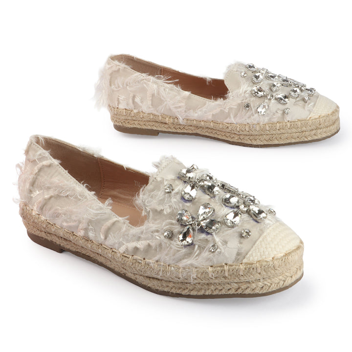 Espadrille with Crystal Detailing