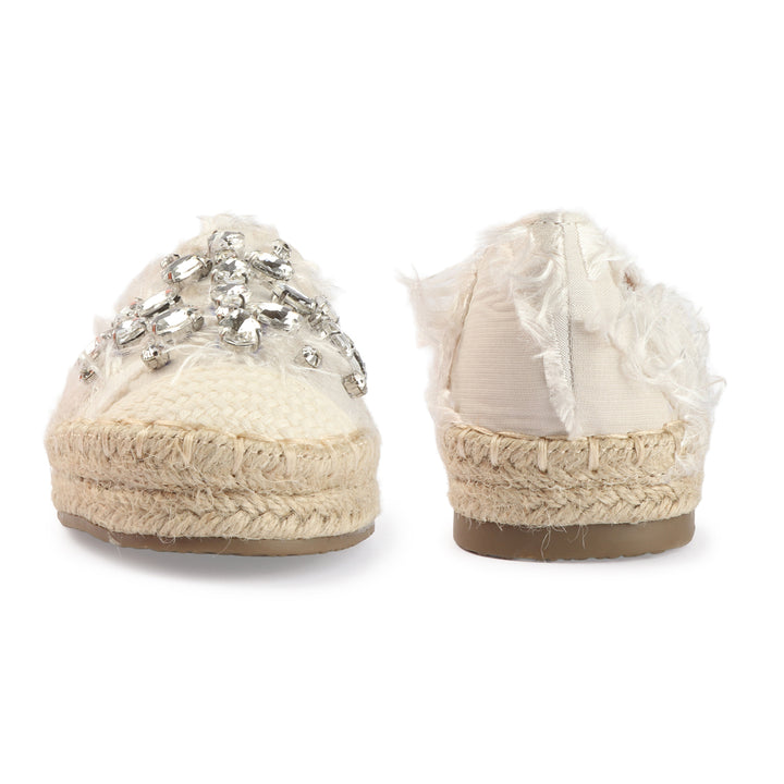 Espadrille with Crystal Detailing