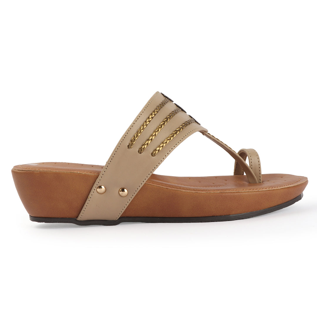 Wedge Kolhapuri-Style Sandals
