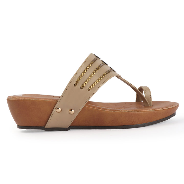 Wedge Kolhapuri-Style Sandals