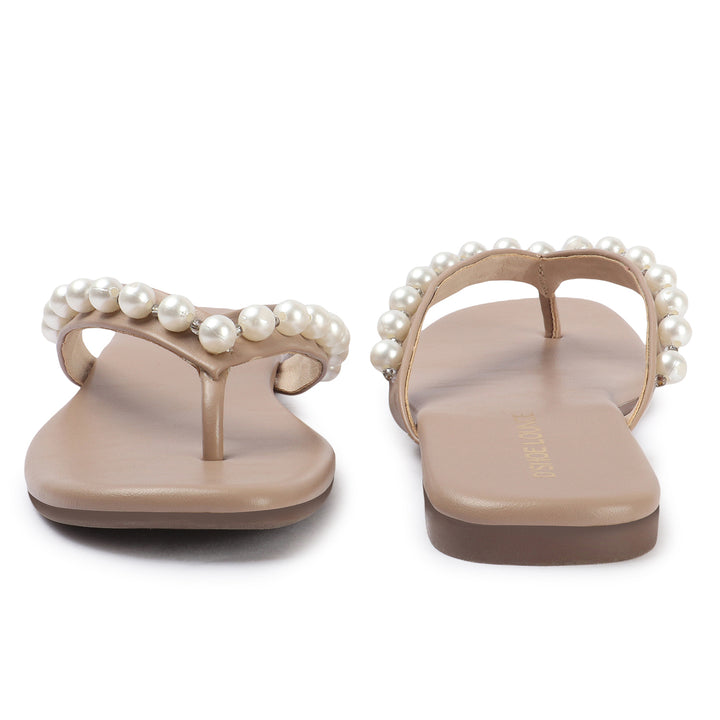 Pearl Open Toe Flat