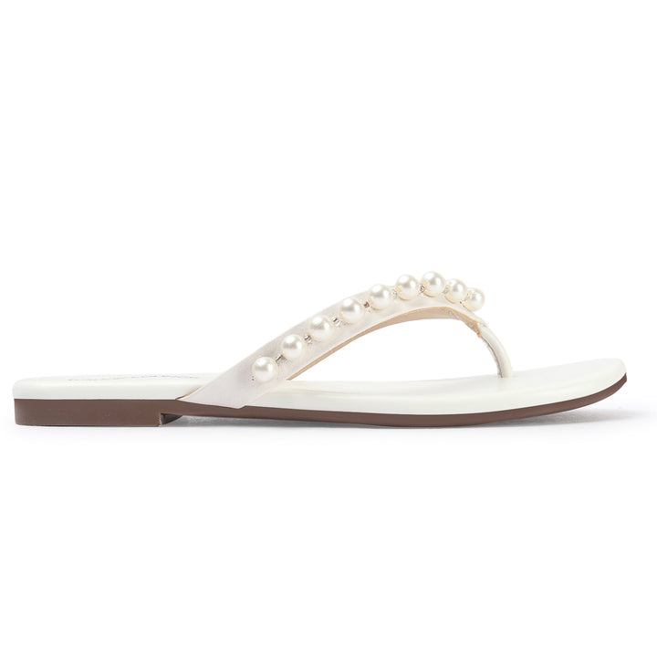 Pearl Open Toe Flat