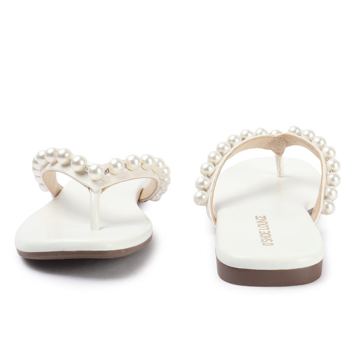 Pearl Open Toe Flat