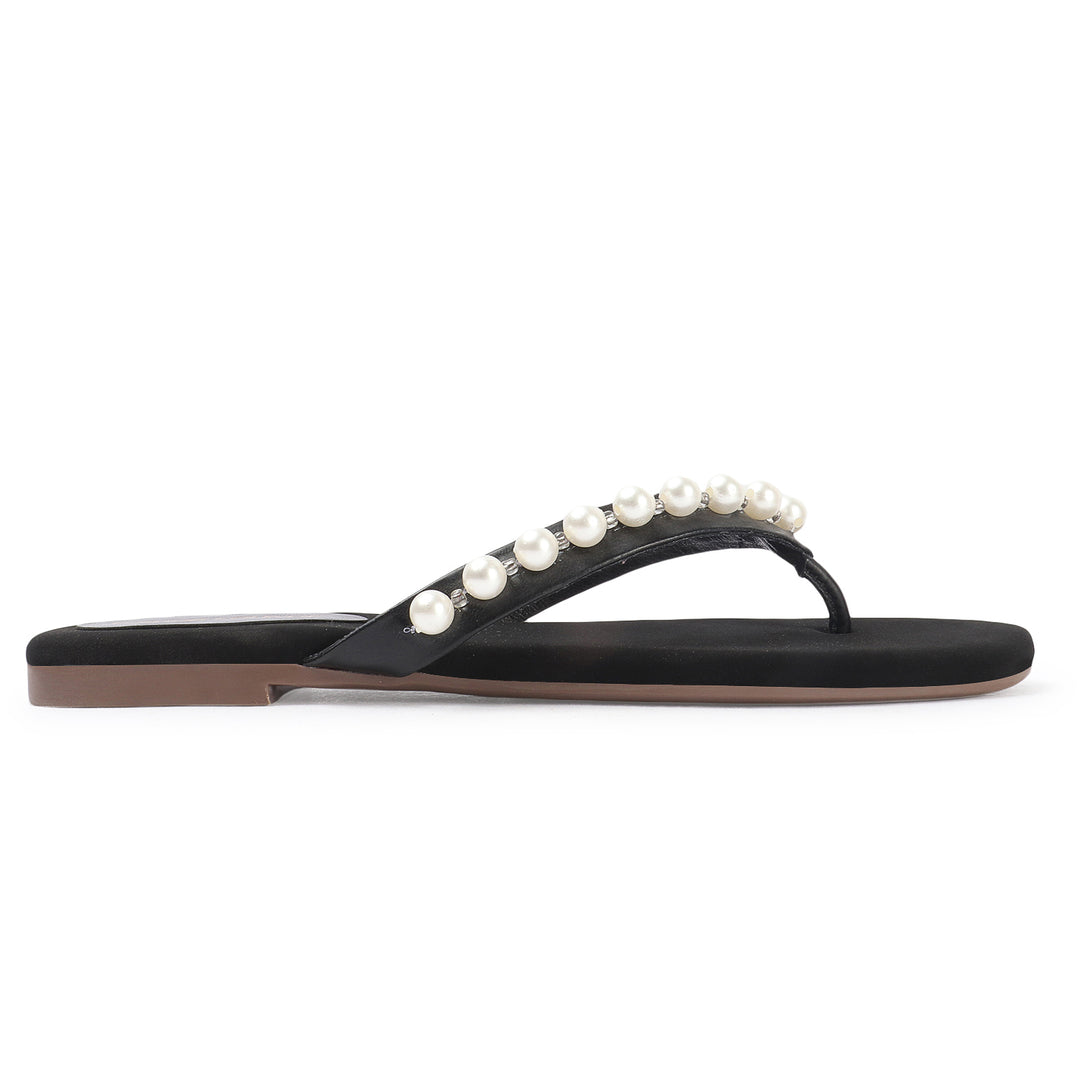 Pearl Open Toe Flat