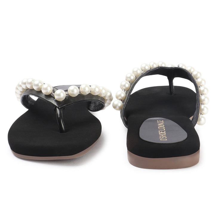 Pearl Open Toe Flat