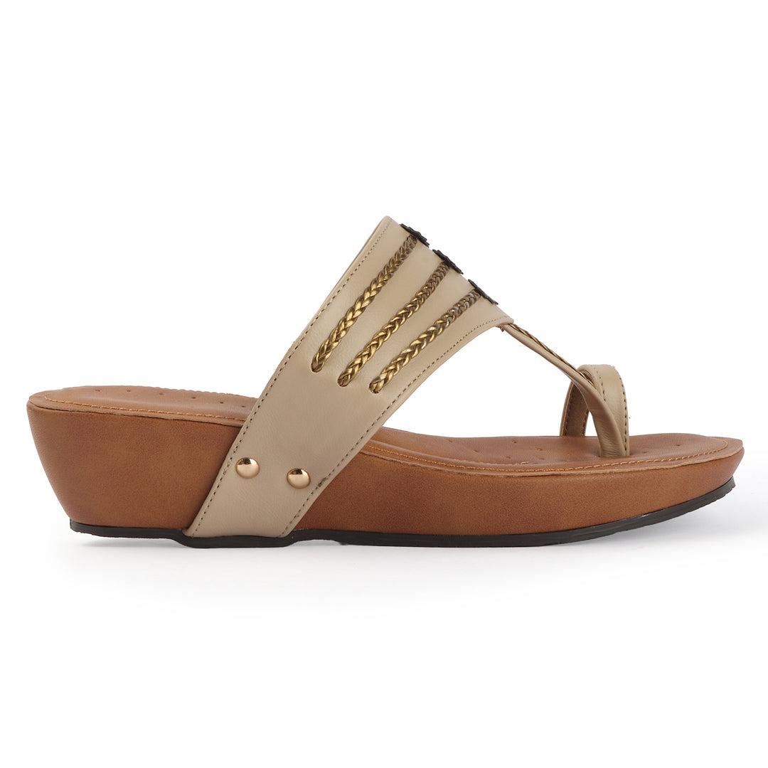 Wedge Kolhapuri-Style Sandals