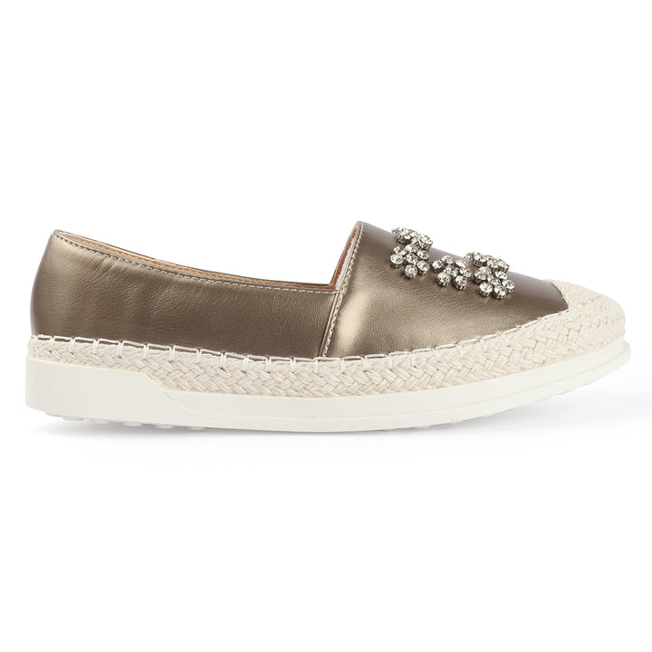 Gold Embellished Espadrille