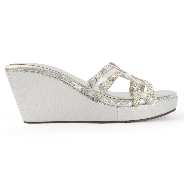 Gold Embellished Wedge Heel