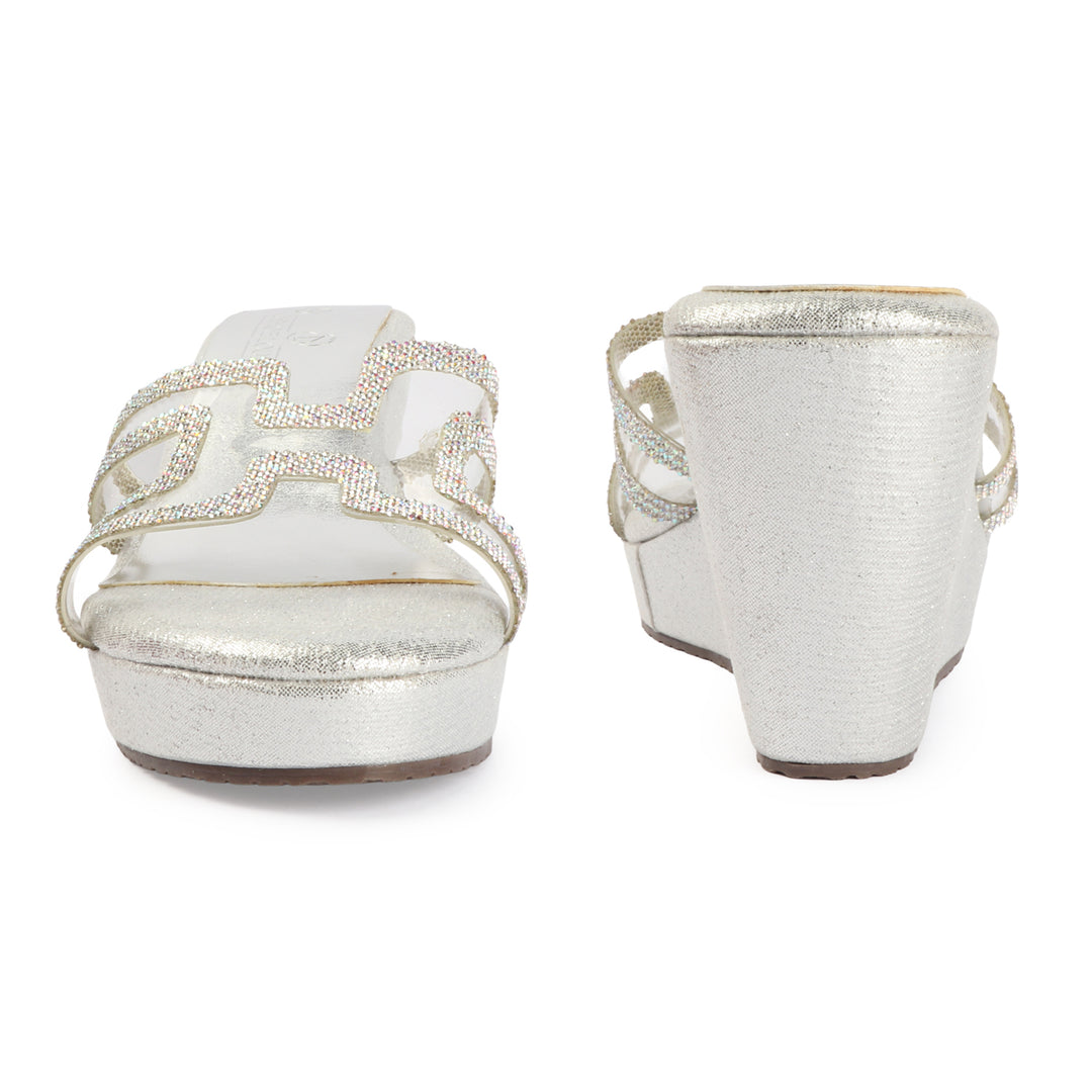 Gold Embellished Wedge Heel