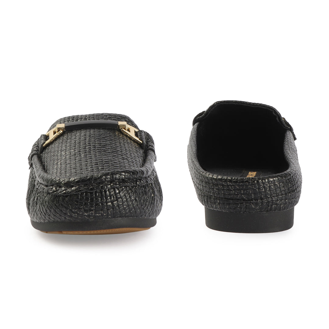 Textured Mule Loafers