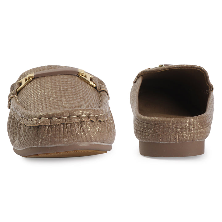 Textured Mule Loafers
