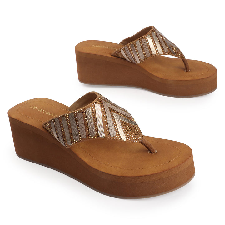 Embellished Comfort Wedges