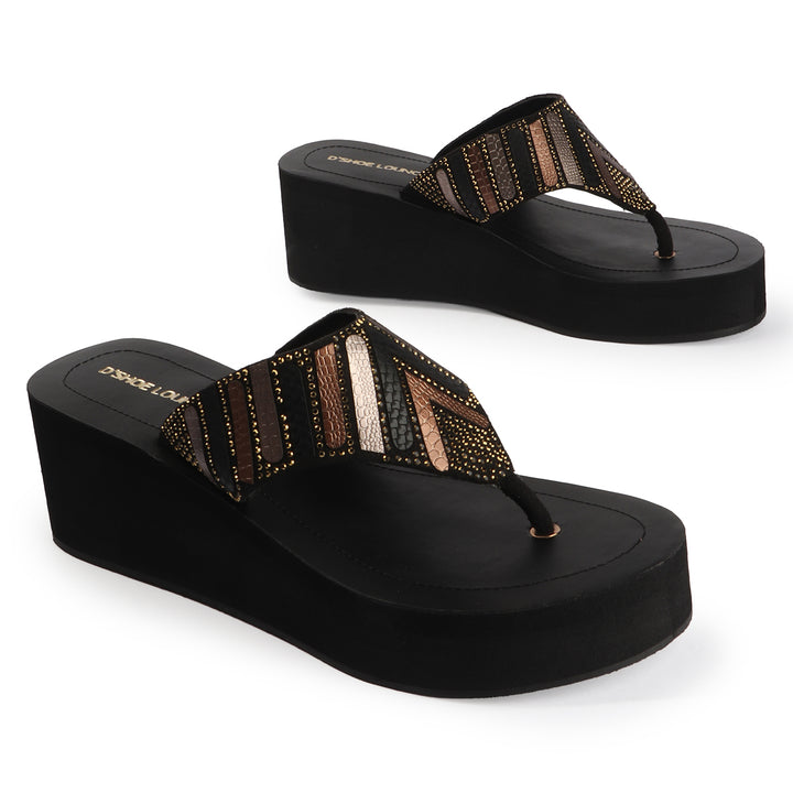 Embellished Comfort Wedges