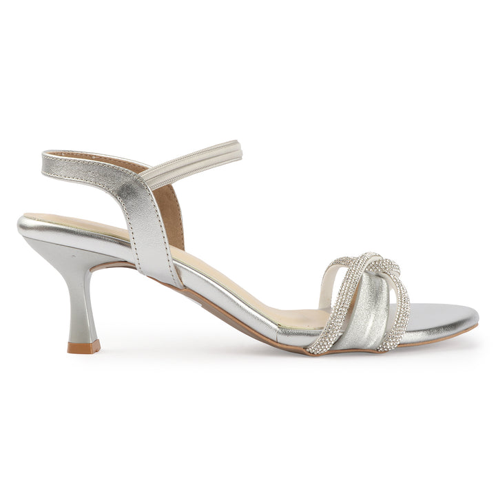 Crystal Strap Slingback Heels