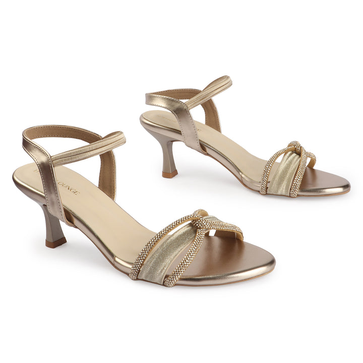 Crystal Strap Slingback Heels