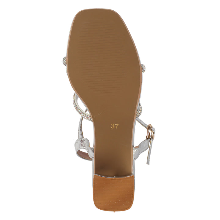 Heels with Shimmer Strap Detailing