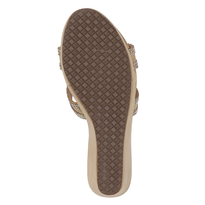 Gold Embellished Wedge Heel