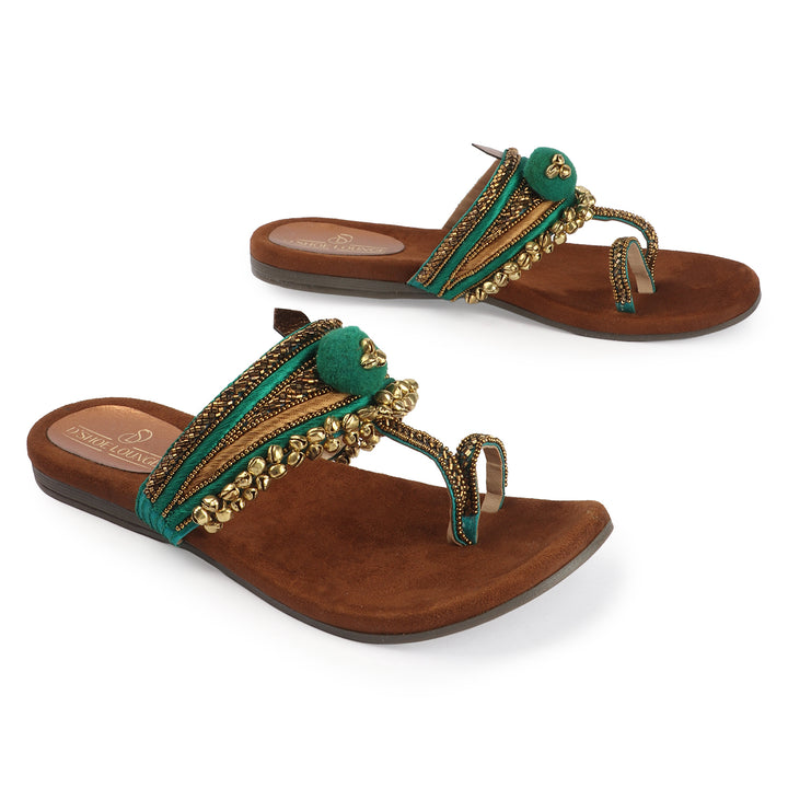 Ethnic Flats with Ghungroo Detail